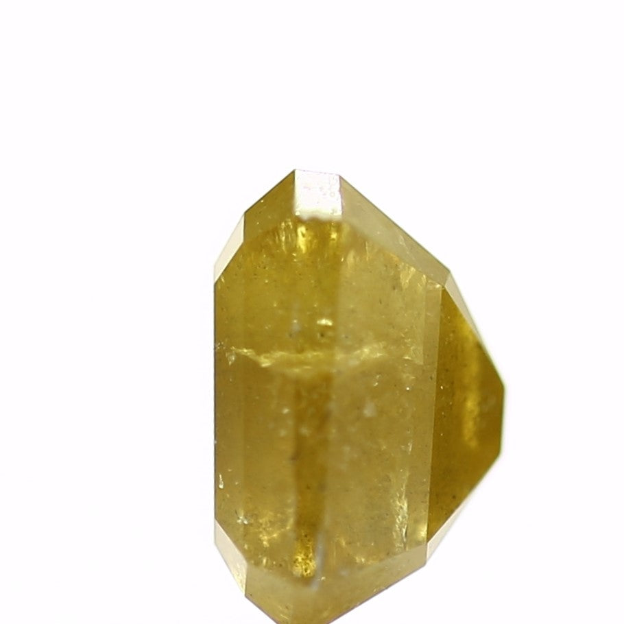 1.43 Carat 6.5 MM Rustic Fancy Yellow Emerald Natural Loose Diamond - Blackdiamond