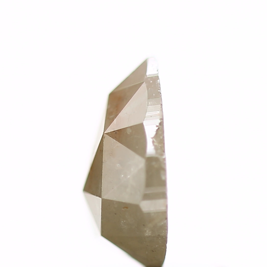 1.13 Carat Pear Gray Rustic Rose Cut Natural Diamond SDM990