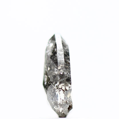 0.80 Carat Natural Loose Salt and Pepper Pear Diamond 7.26 MM