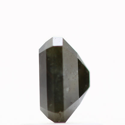 0.84 Carat 5.61 MM Rustic Gray Emerald Shape Diamond For Ring Design - Blackdiamond