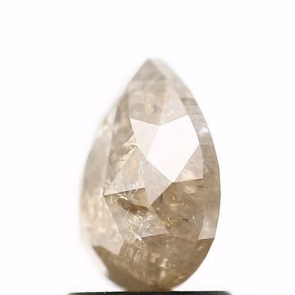 1.28 Carat Fancy Brown Pear Rose Cut Natural Diamond 7.78 MM