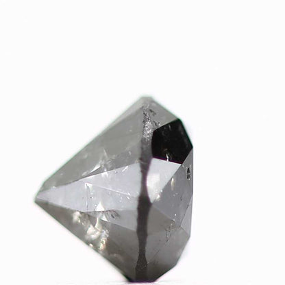 0.32 Carat Fancy Black Diamond Round Salt and Pepper Diamond 3.8 MM - Blackdiamond