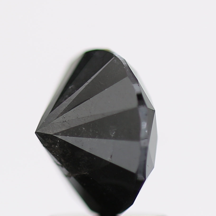 1.97 Carat Fancy Black Round Brilliant Diamond GIA Certified