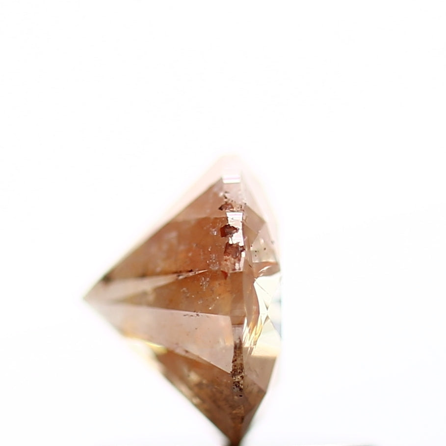 0.83 Carat Natural Orange Rustic Round Cut Diamond 5.88 MM - Blackdiamond