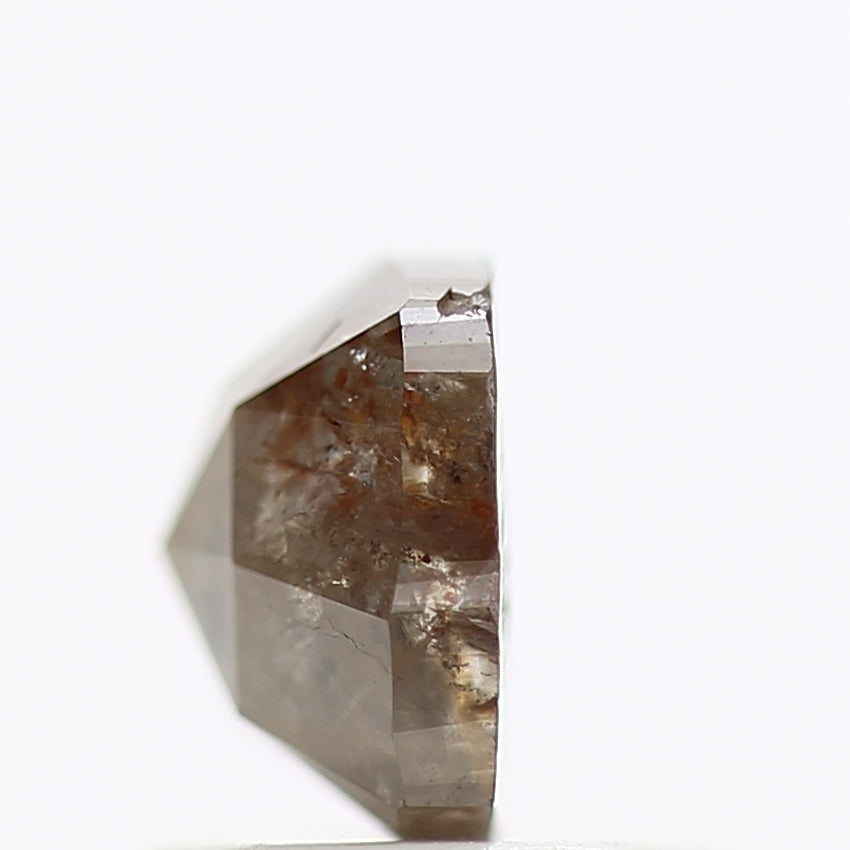 1 Carat Natural Gray Salt And Pepper Cushion Rosecut Diamond 5.62 MM