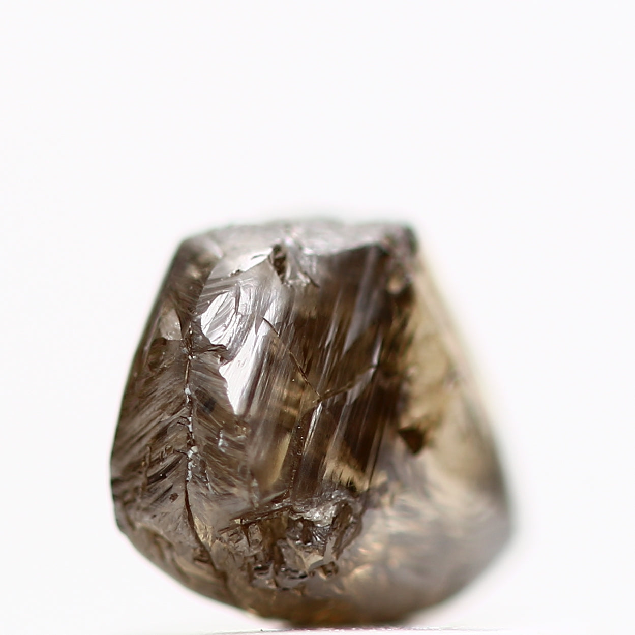 0.80 Carat Natural Chocolate Brown Crystal Raw Rough Diamond 5.65 MM - Blackdiamond