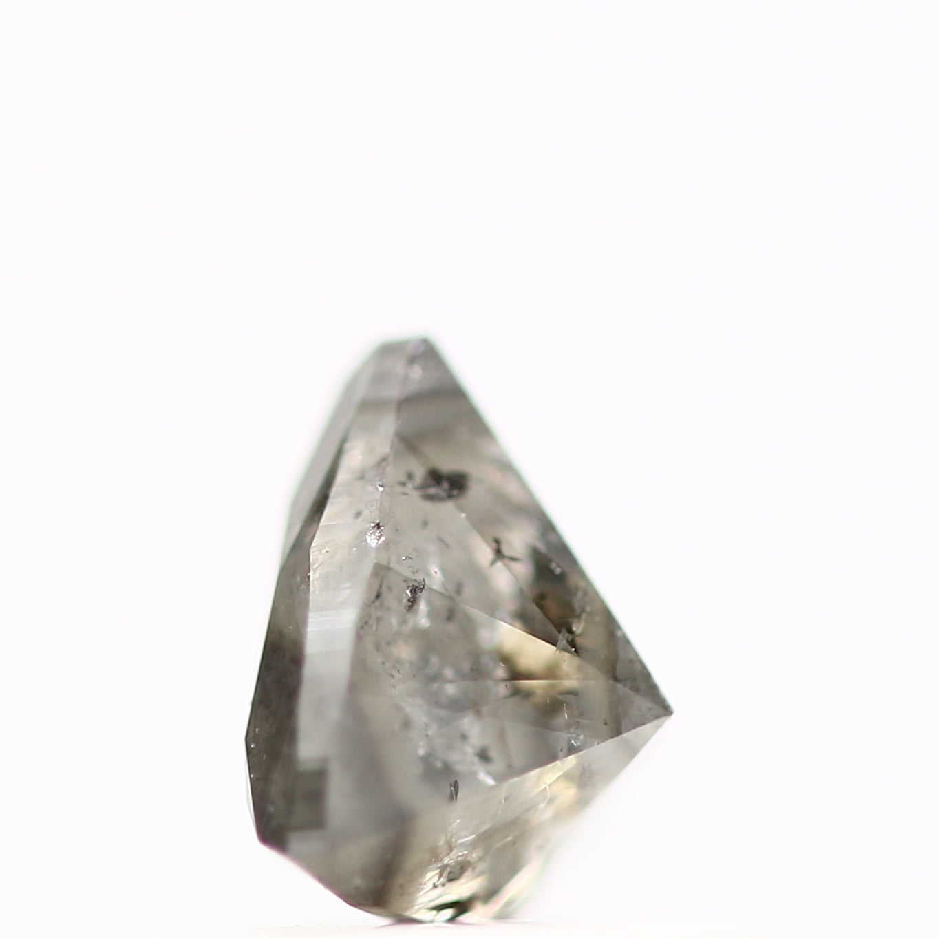 0.53 Carat 5.08 MM Natural Fancy Gray Trillion Salt and Pepper Diamond - Blackdiamond