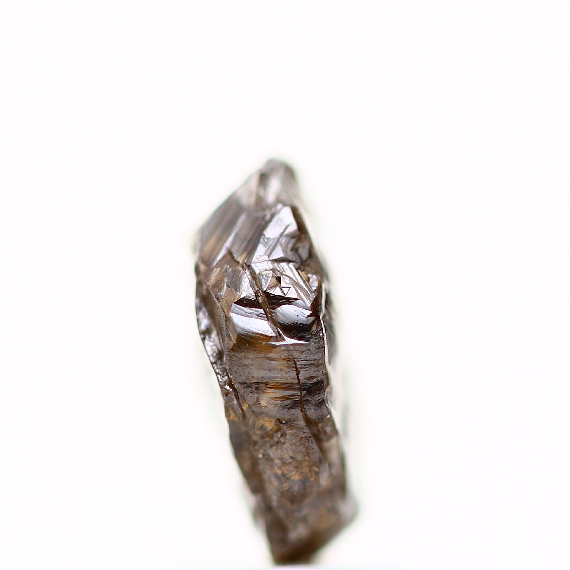 2.42 Carat Natural Champagne Brown Crystal Rough Diamond 9.50 MM - Blackdiamond