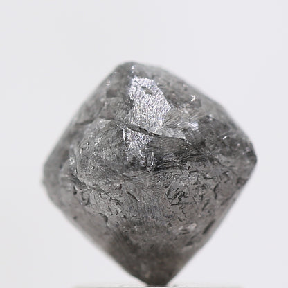 2.22 Carat Fancy Gray Octahedron Natural Raw Rough Diamond 7.40 MM - Blackdiamond