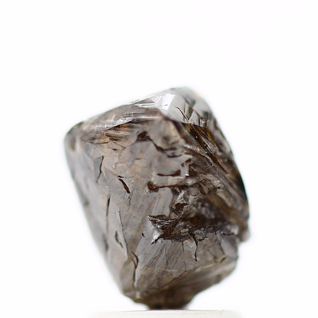 3.09 Carat Natural Cognac Brown Octahedron Rough Diamond 8.47 MM - Blackdiamond