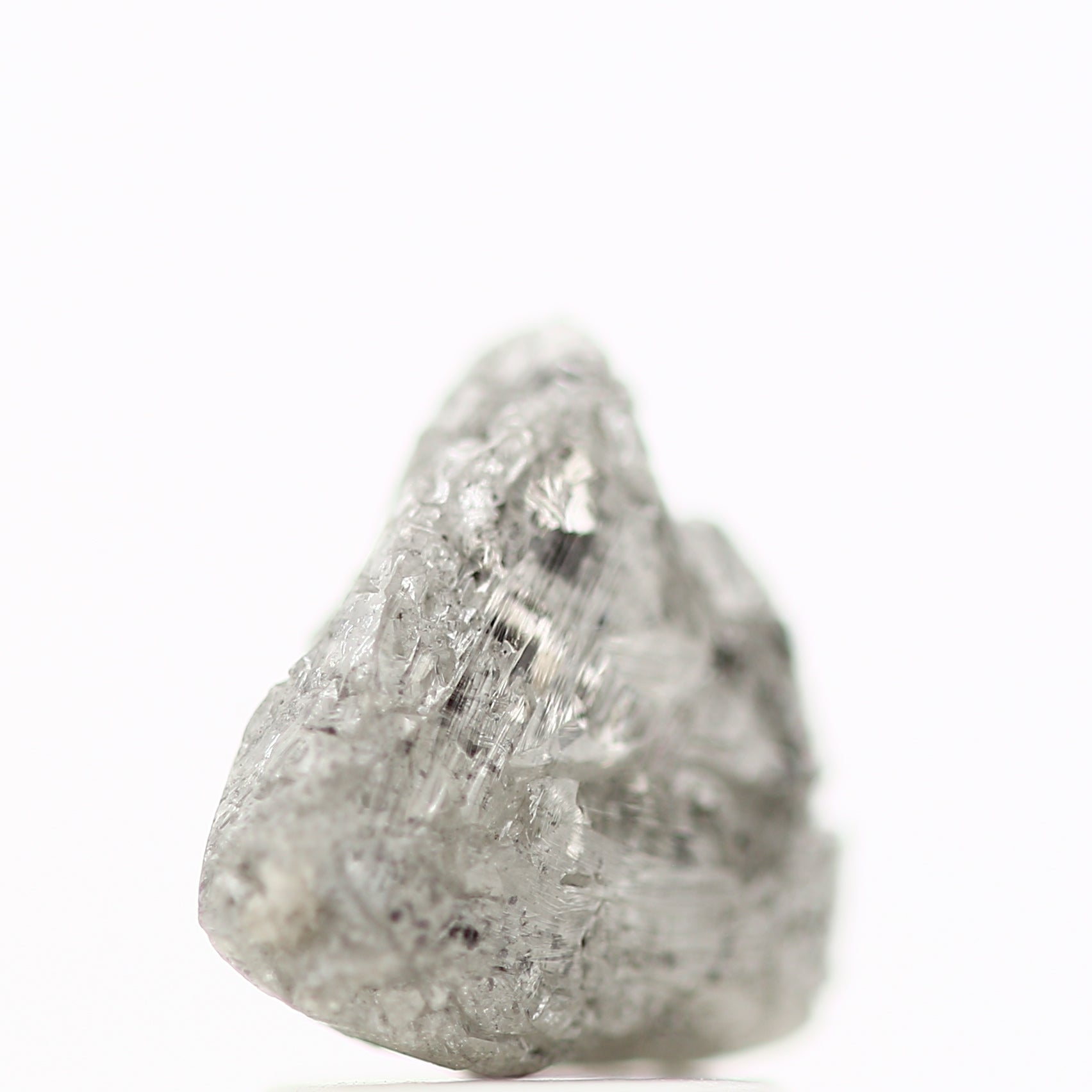 2.11 Carat Triangle Gray Macle Natural Raw Rough Diamond 8.20 MM - Blackdiamond