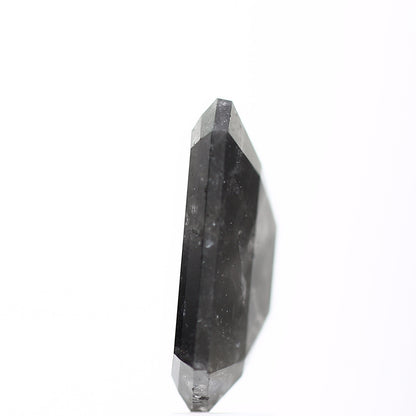 2.82 Carat Natural Emerald Gray Black Salt and Pepper Diamond 10.58 MM - Blackdiamond