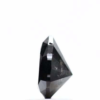 1.10 Carat Fancy Black Brilliant Cut Pear Salt and Pepper Diamond