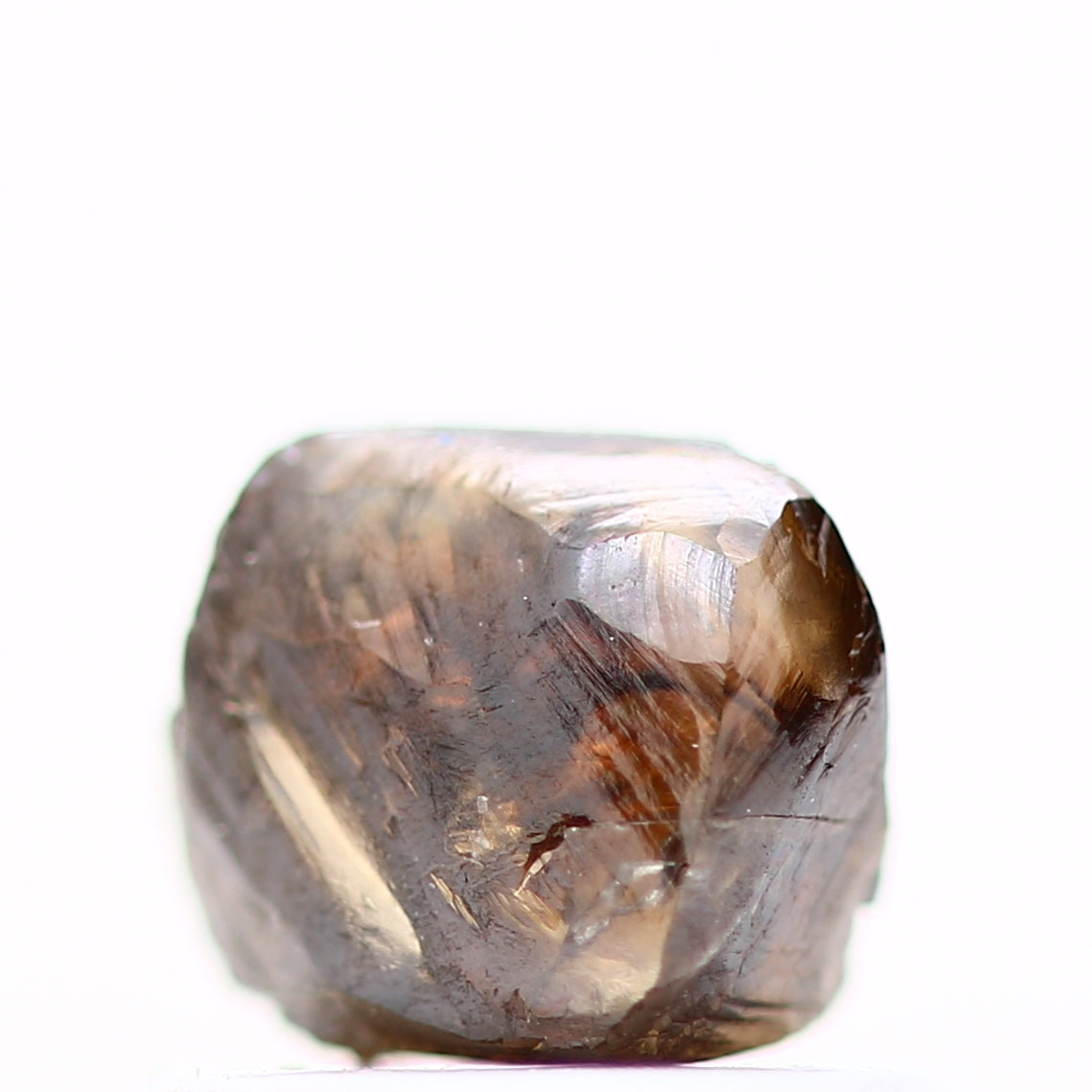 0.89 Carat Natural Champagne Brown Octahedron Rough Diamond 5.30 MM - Blackdiamond