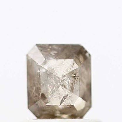 0.57 Carat 5.10 MM Fancy Champagne Emerald Cut Salt and Pepper Diamond - Blackdiamond