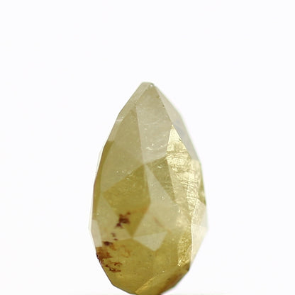 0.69 Carat Natural Pear Rustic Yellow Rose Cut Loose Diamond SDM379