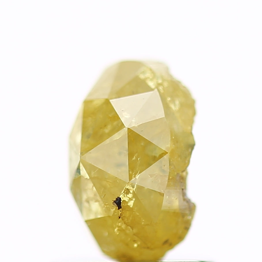 1.02 Carat Fancy Yellow Oval Salt and Pepper Diamond 6.87 MM