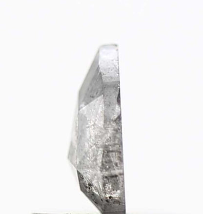 0.34 Carat Pear Rose Cut Gray Salt and Pepper Diamond SDM8686