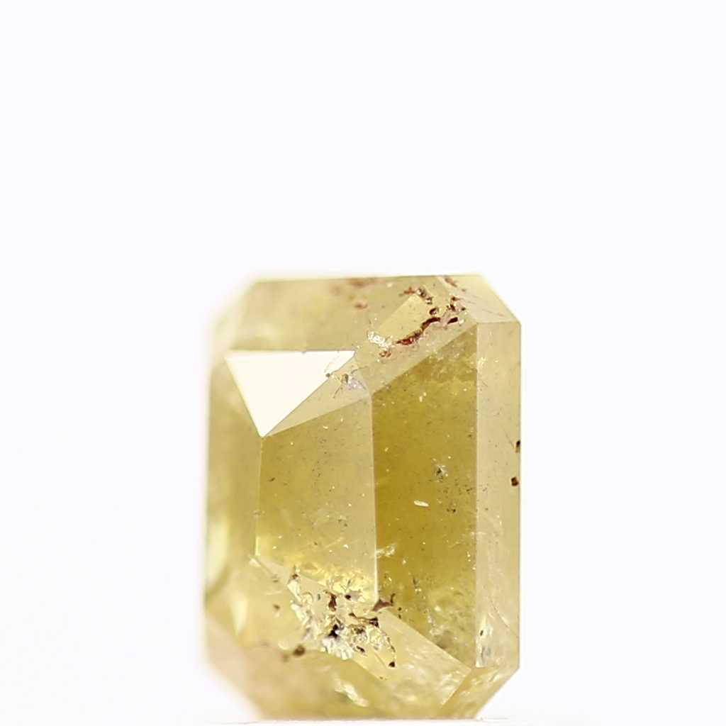 1.15 Carat 5.97 MM Fancy Yellow Emerald Cut Salt and Pepper Diamond - Blackdiamond