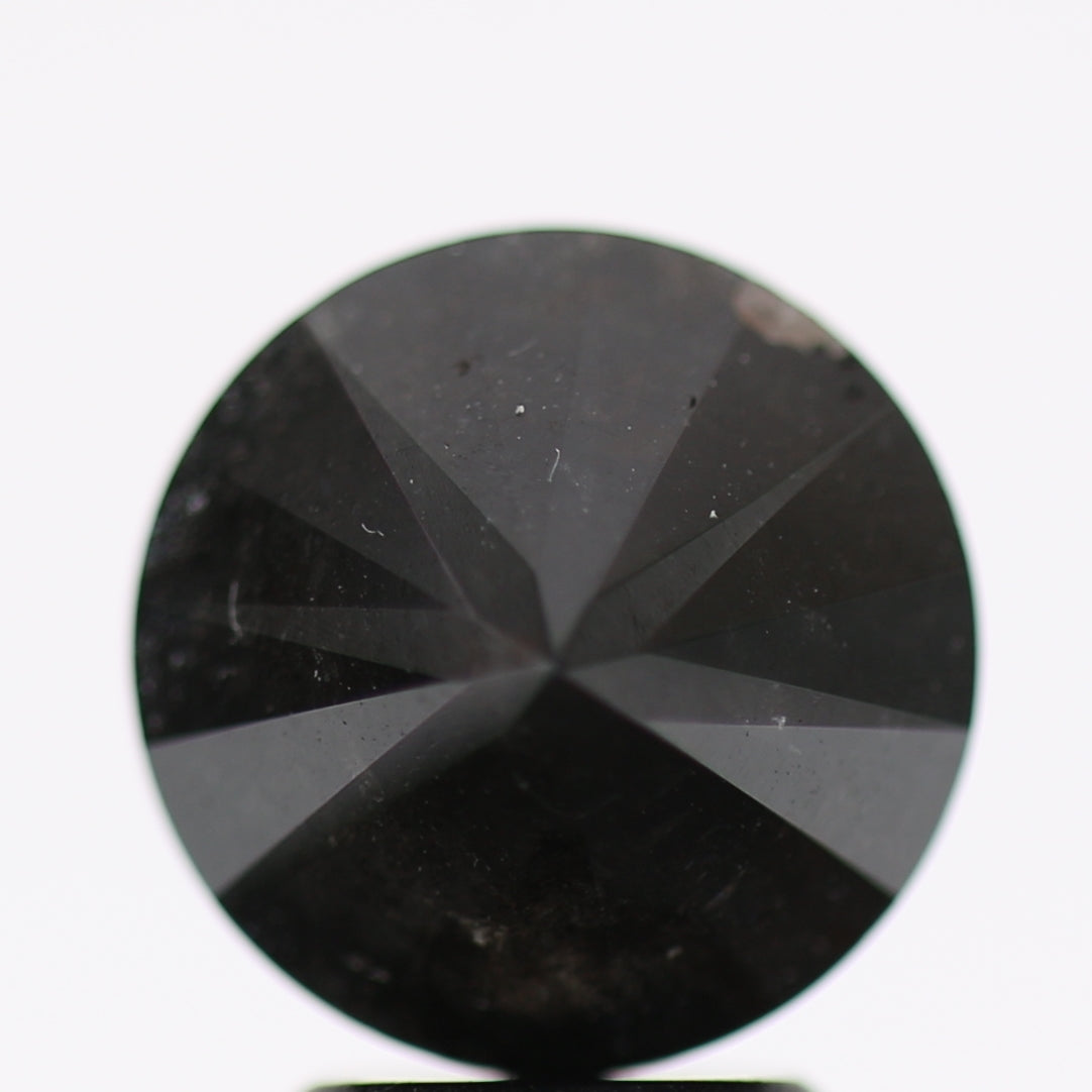 3.46 Carat Fancy Black Round Brilliant Diamond GIA Certified