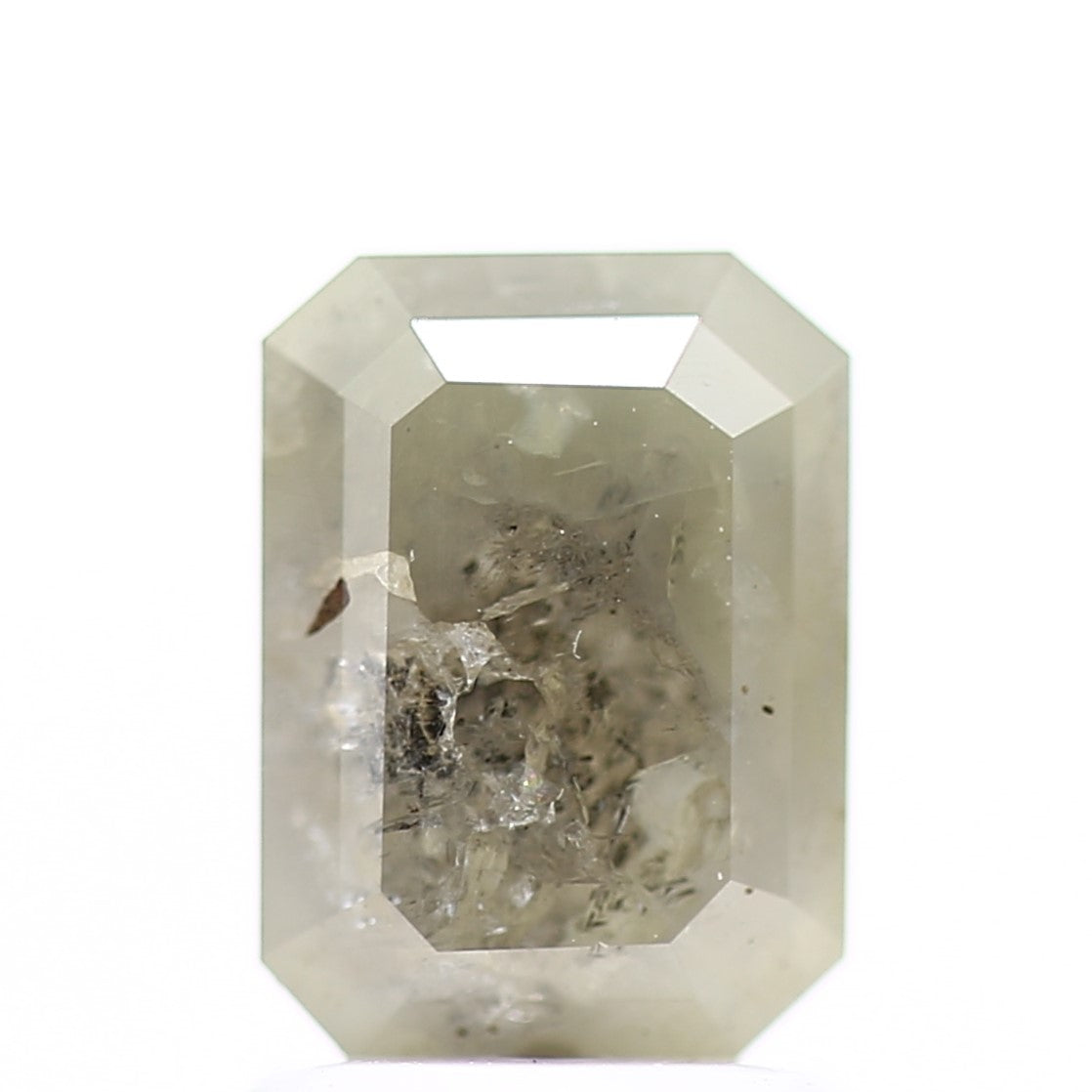 1.83 Carat Natural Emerald Rustic Gray Loose Diamond 7.94 MM - Blackdiamond