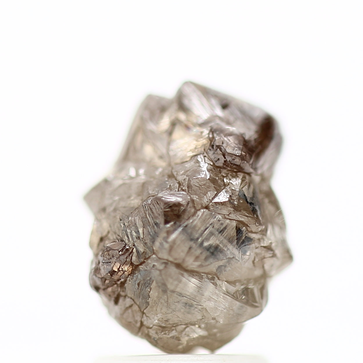 3.48 Carat Natural Fancy Cognac Brown Crystal Rough Diamond 8.92 MM - Blackdiamond