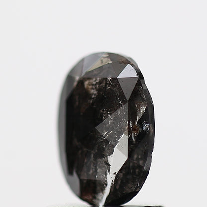 0.56 Carat Black Rose Cut Natural Loose Diamond 7.15 MM