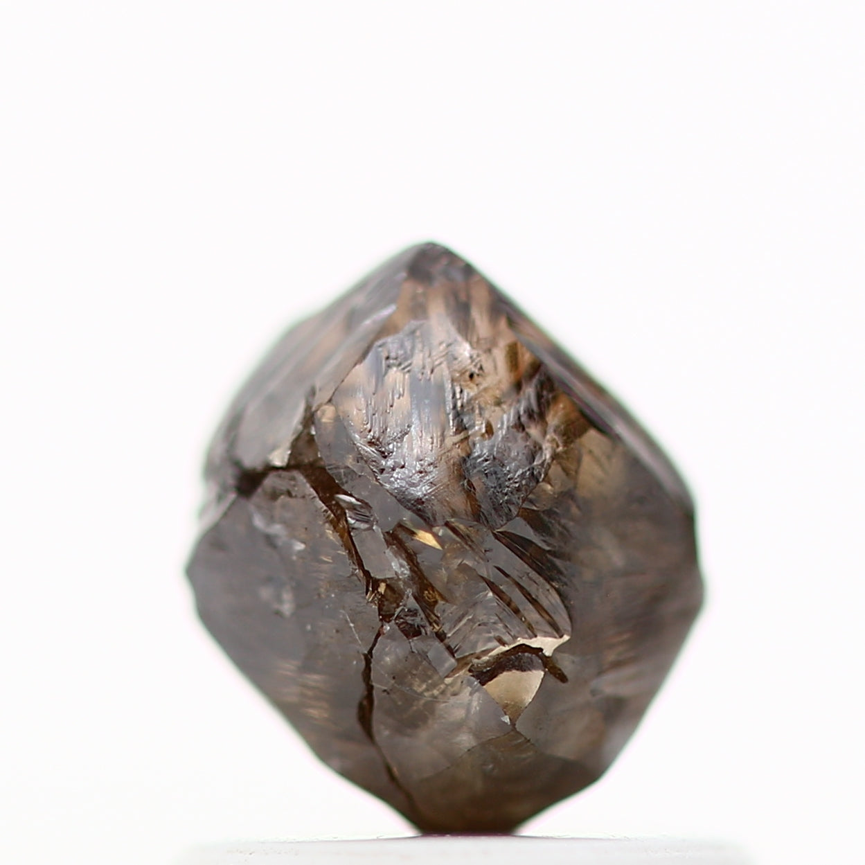 1.08 Carat Natural Chocolate Brown Uncut Rough Diamond 6.10 MM - Blackdiamond