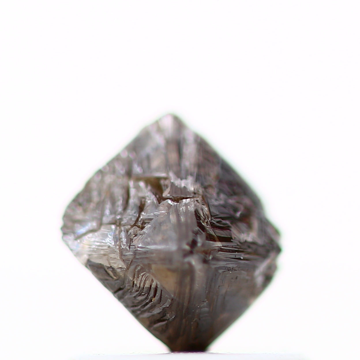 0.90 Carat Fancy Cognac Brown Octahedron Natural Rough Diamond 6 MM - Blackdiamond