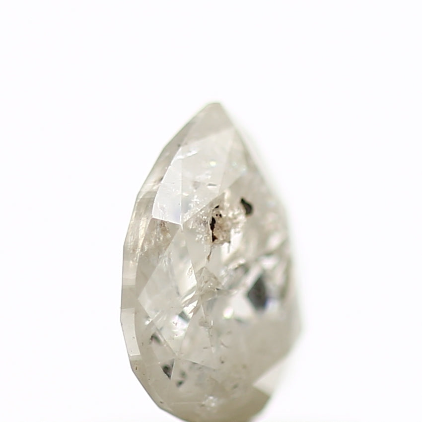 0.57 Carat Natural Pear Rose Cut Salt and Pepper Diamond SDM389