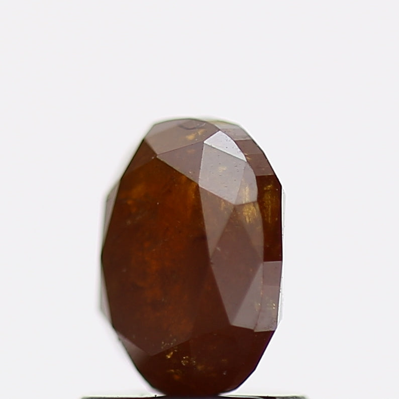 1.28 Carat Natural Fancy Cognac Oval Salt and Pepper Diamond 6.8 MM