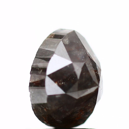 1.62 Carat Natural Pear Rosecut Pepper Black Loose Diamond SDM891