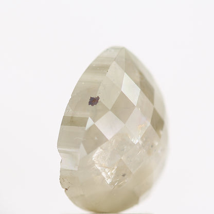 2.51 Carat Natural Pear Checker Cut Gray Icy Diamond SDM115