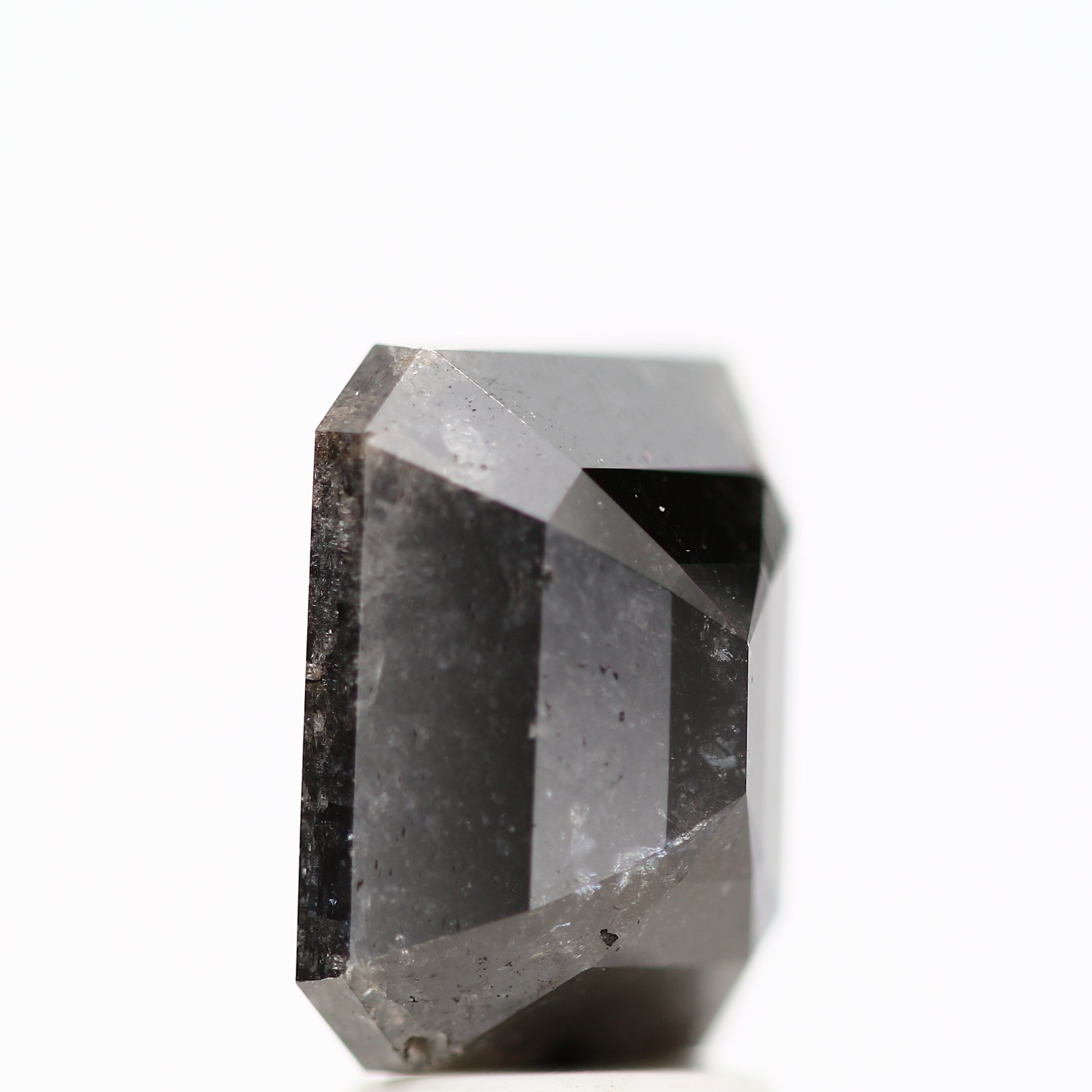 4.51 Carat 9.75 MM Natural Fancy Black Emerald Cut Loose Diamond - Blackdiamond