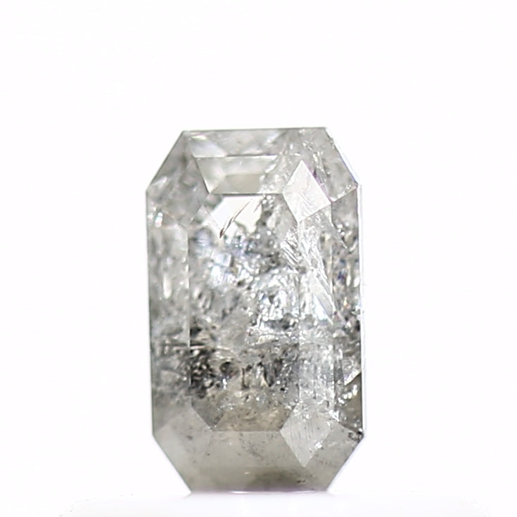 0.28 Carat 5 MM Natural Icy Gray Emerald Salt and Pepper Diamond - Blackdiamond