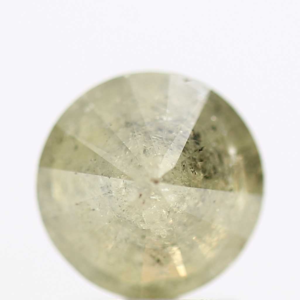 1.52 Carat Natural Misty Yellow Round Salt and Pepper Diamond 7.3 MM - Blackdiamond