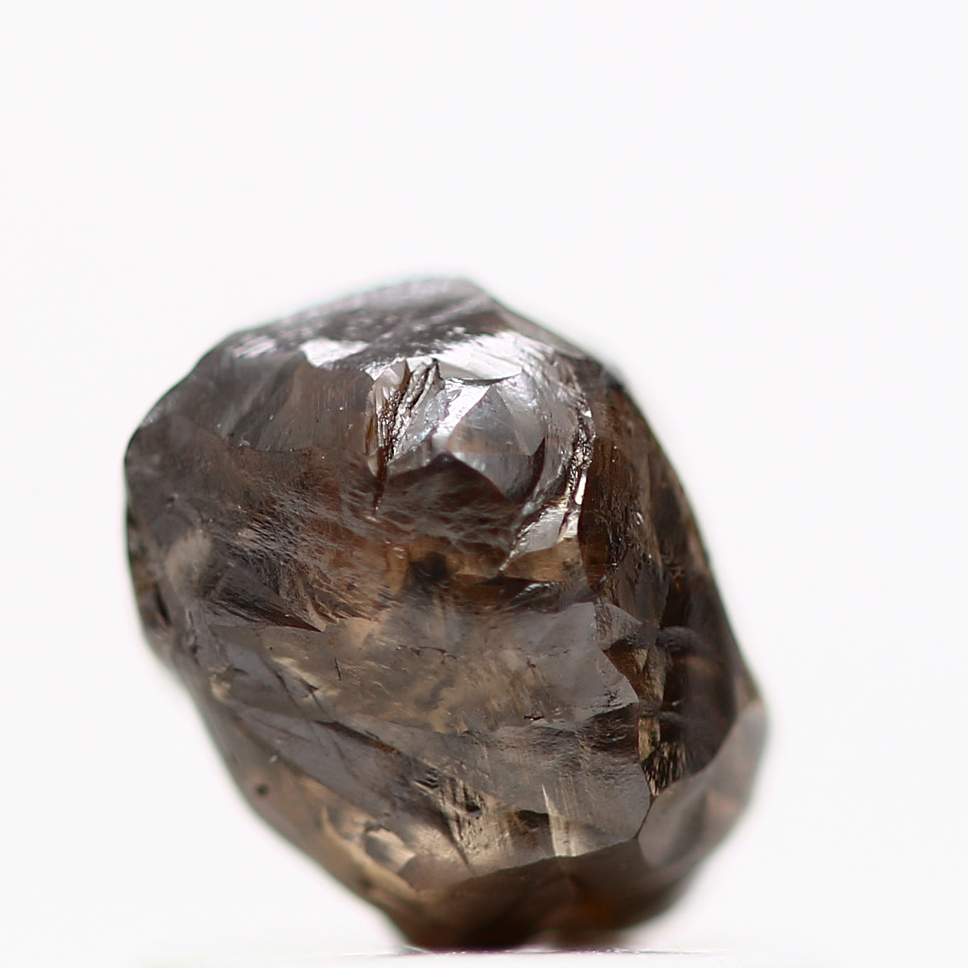 1.07 Carat Chocolate Brown Crystal Uncut Rough Natural Diamond 6.25 MM - Blackdiamond