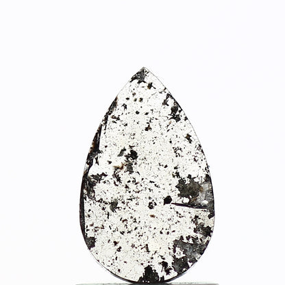 0.48 Carat Natural Pear Slice Gray Salt and Pepper Diamond SDM238