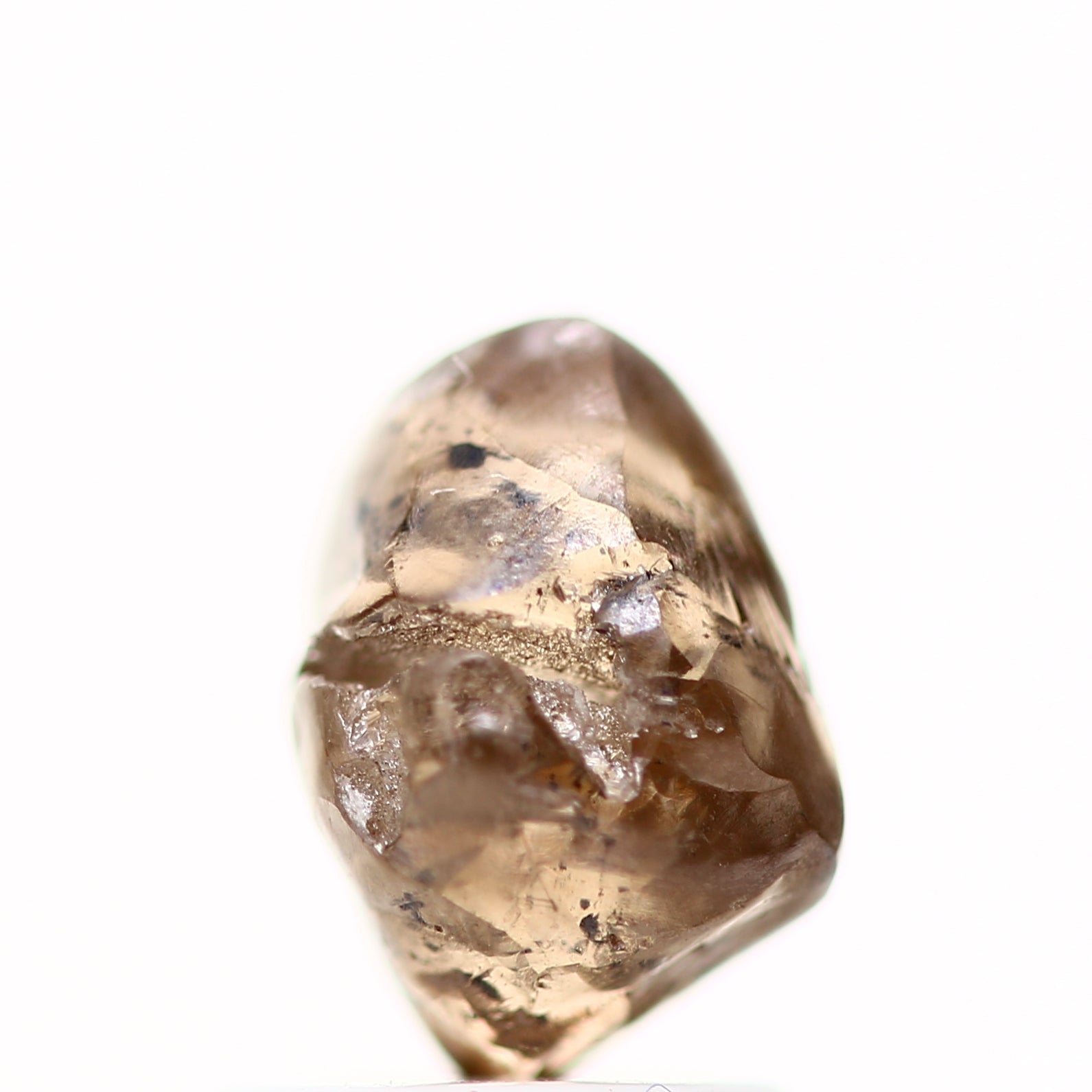 1.90 Carat Fancy Brown Crystal Uncut Raw Rough Natural Diamond 7.70 MM - Blackdiamond