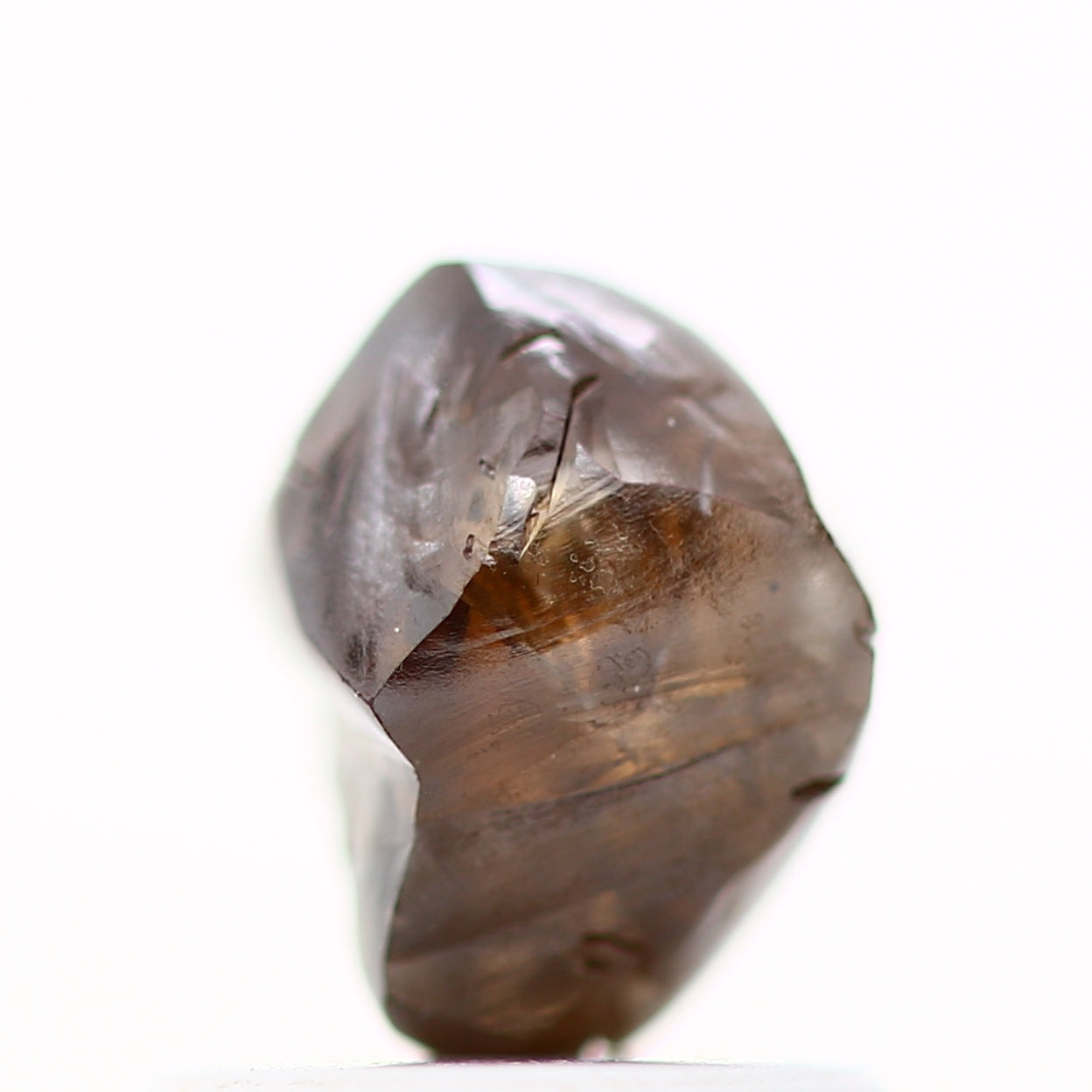 1.12 Carat Natural Octahedron Brown Rough Diamond 6.40 MM - Blackdiamond