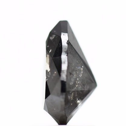 1.72 Carat Natural Fancy Black Pear Shape Salt and Pepper Diamond