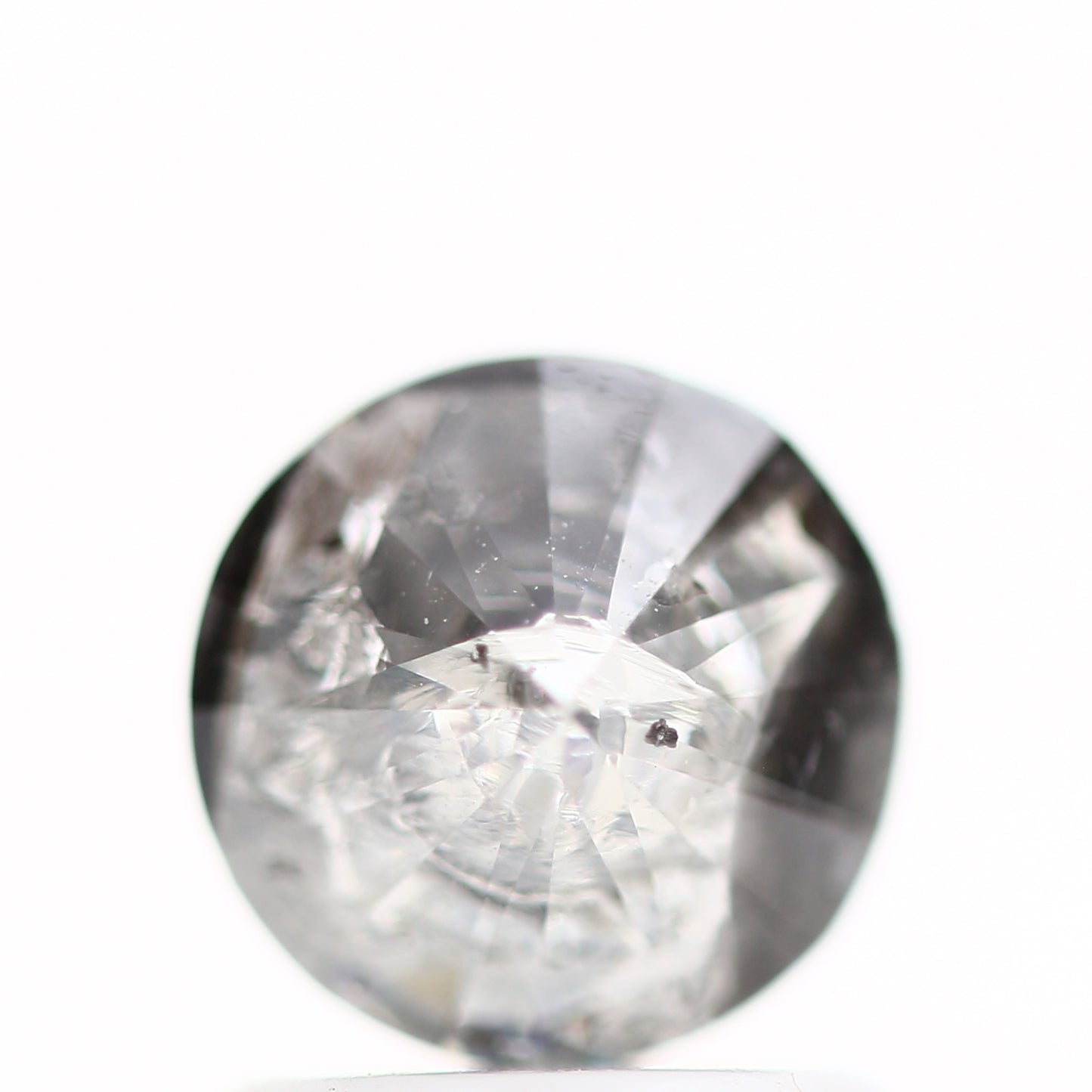 1.17 Ct Round Salt and Pepper Diamond Natural Loose Diamonds 6.24 MM - Blackdiamond