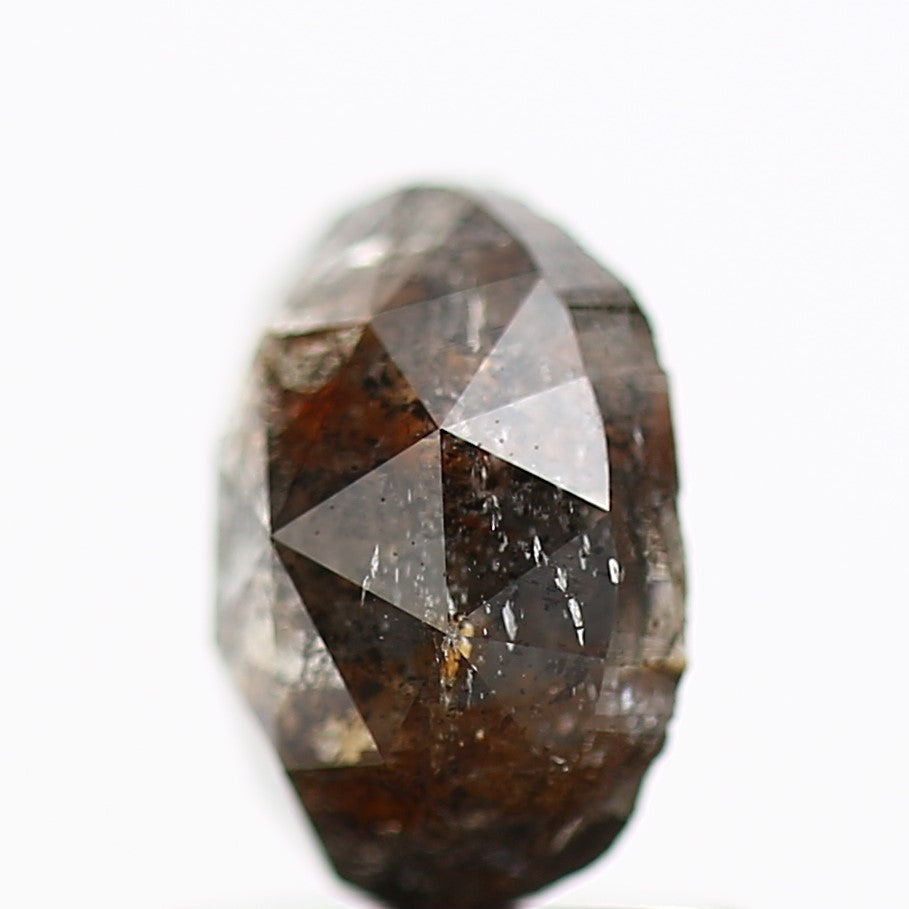 1.04 Carat Oval Rose Cut Natural Brown Diamond 7.10 MM