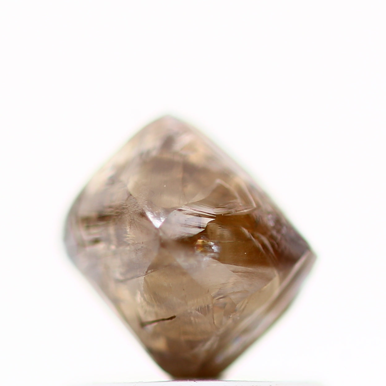 1.24 Carat Natural Champagne Brown Octahedron Rough Diamond 6.20 MM - Blackdiamond