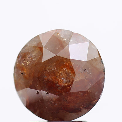 2.27 Carat Fancy Orange Round Rustic Diamond 8.72 MM