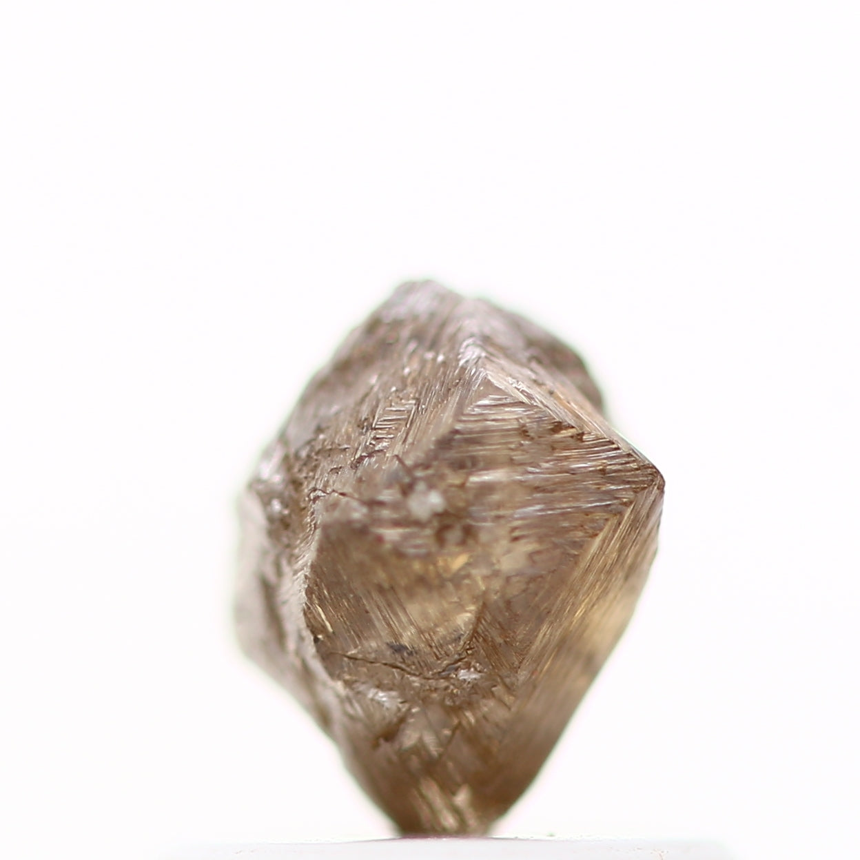 0.86 Carat Champagne Brown Crystal Uncut Rough Natural Diamond 4.90 MM - Blackdiamond