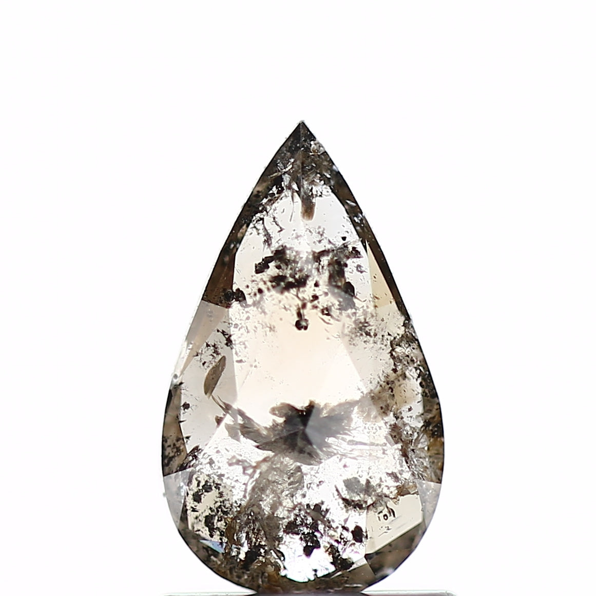 0.78 Carat Natural Pear Salt and Pepper Diamond