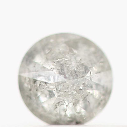 0.22 Carat Fancy Gray Round Cut Loose Salt and Pepper Diamond 3.7 MM - Blackdiamond