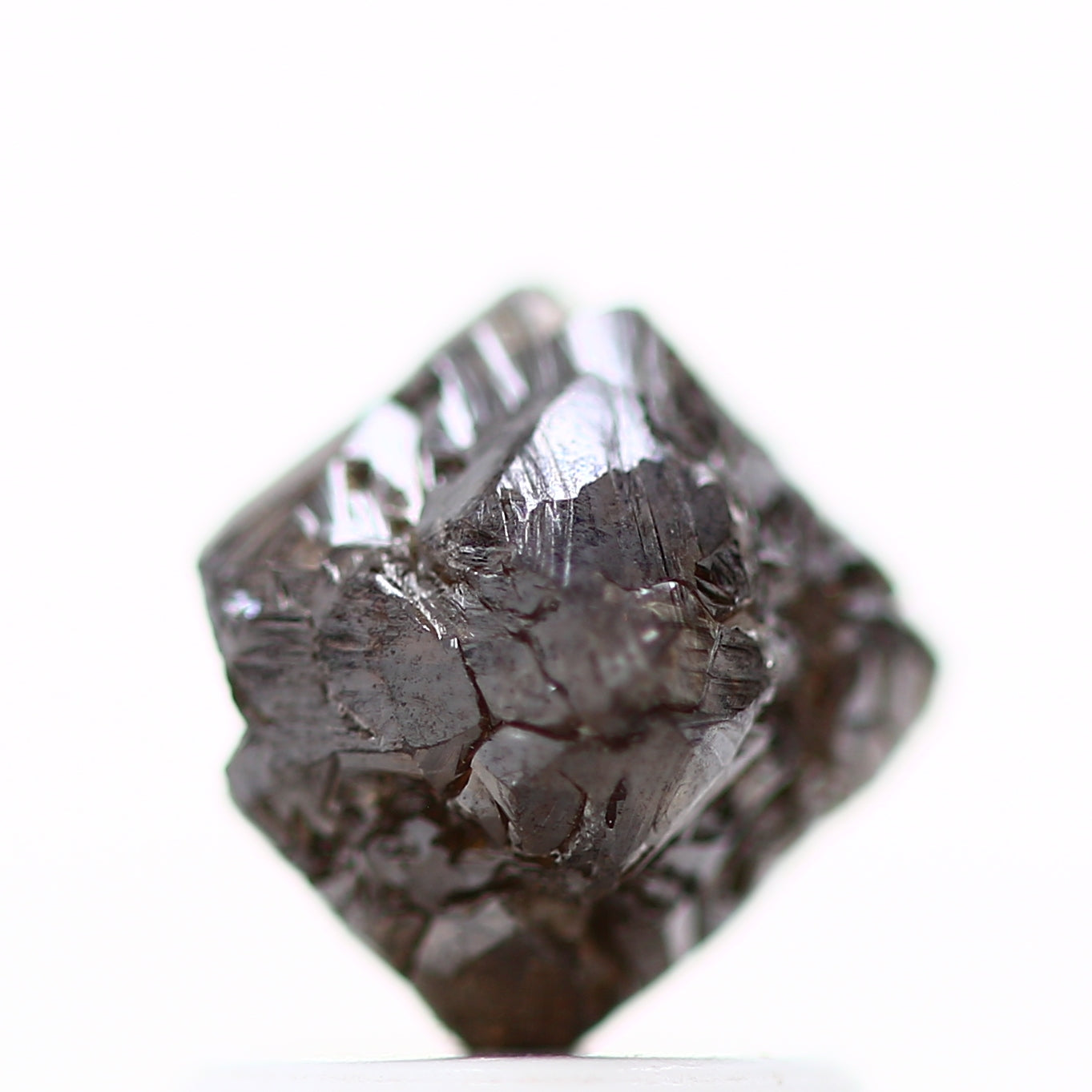 1.55 Carat Cognac Brown Octahedron Natural Rough Diamond 6.85 MM - Blackdiamond