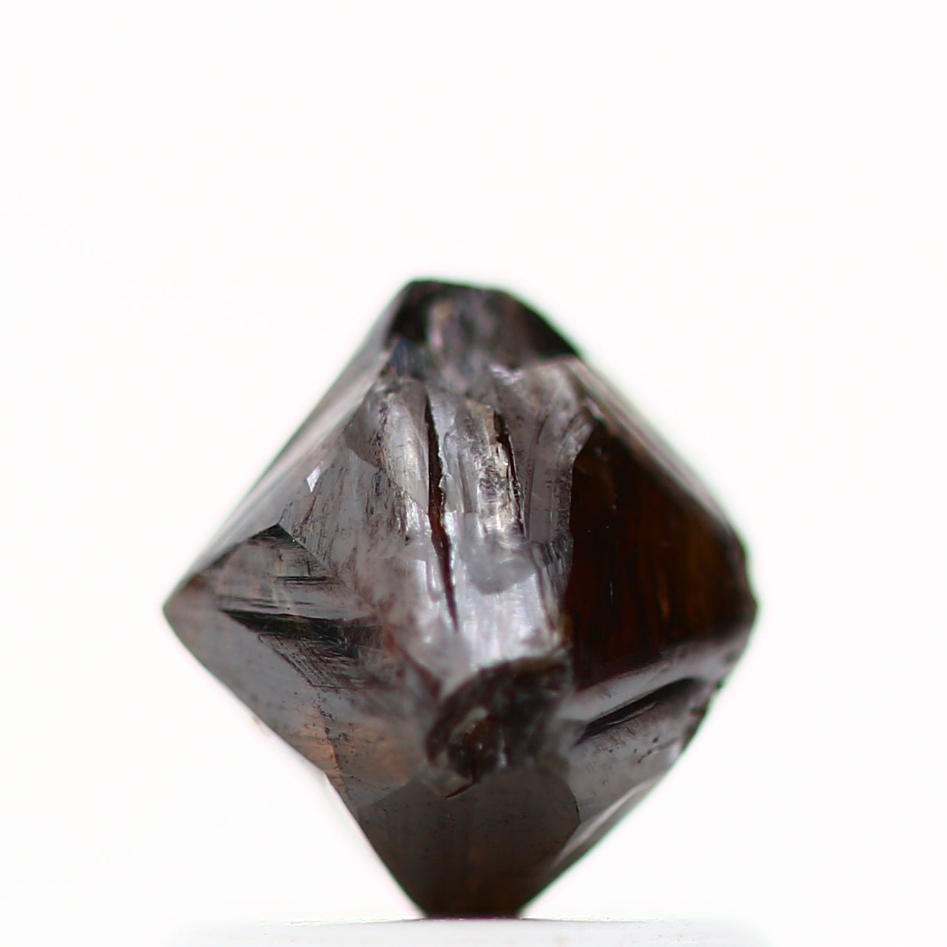 1.30 Carat Natural Octahedron Cognac Brown Rough Diamond 5.80 MM - Blackdiamond